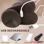 9.05in 4in1 Heating Thrusting Vibrating Rotation Remote Horse Discreet Dildo Real Dildo