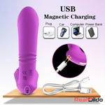 5.7in Automatic Thrusting Flapping Wearable Dildo G Spot Female Vibrator - Real Dildo