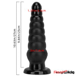 10.63in Realistic Big Silicone Black Dildo Butt Plug For Clit Expansion Real Dildo