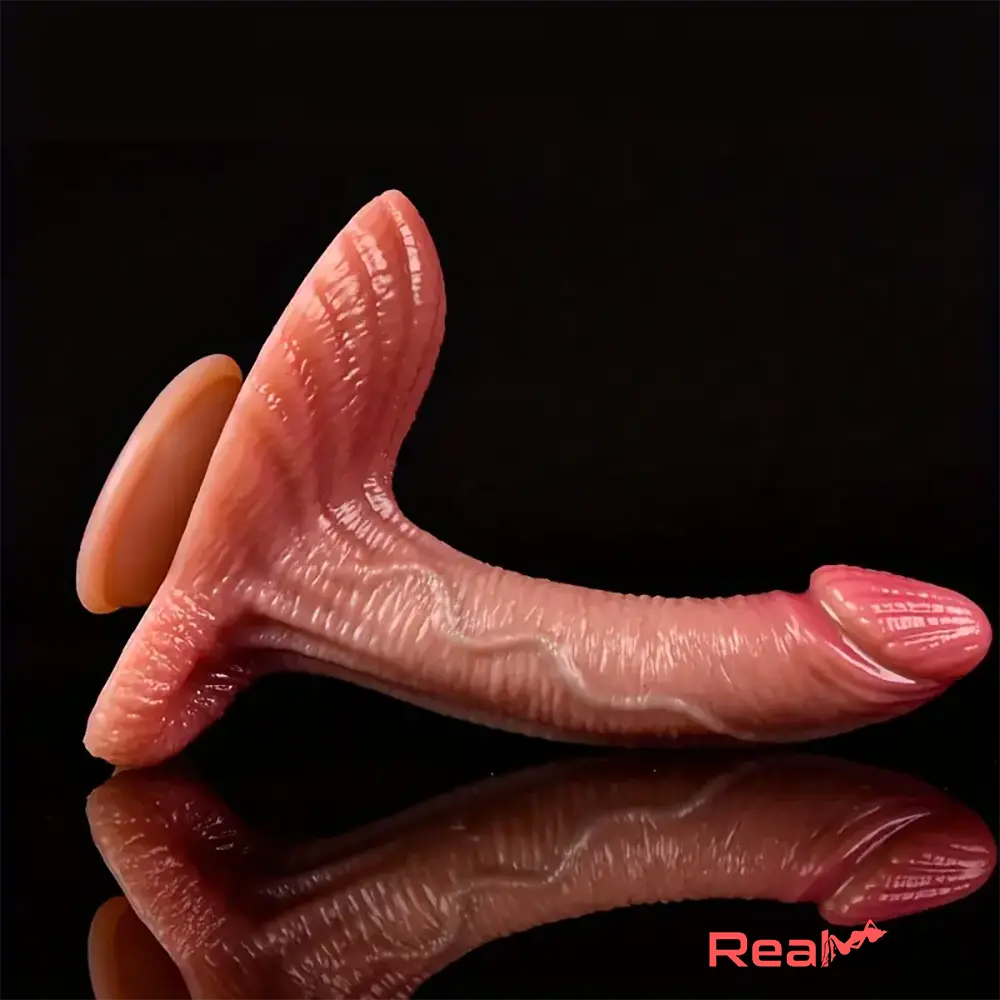 8.26in Soft Real Big Looking Silicone Women Dildo For Hand-Free Anal Play Real Dildo