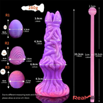 7.99in Luminous Ovipositor Silicone Dildo For Anal Vaginal Pleasure Toy Real Dildo