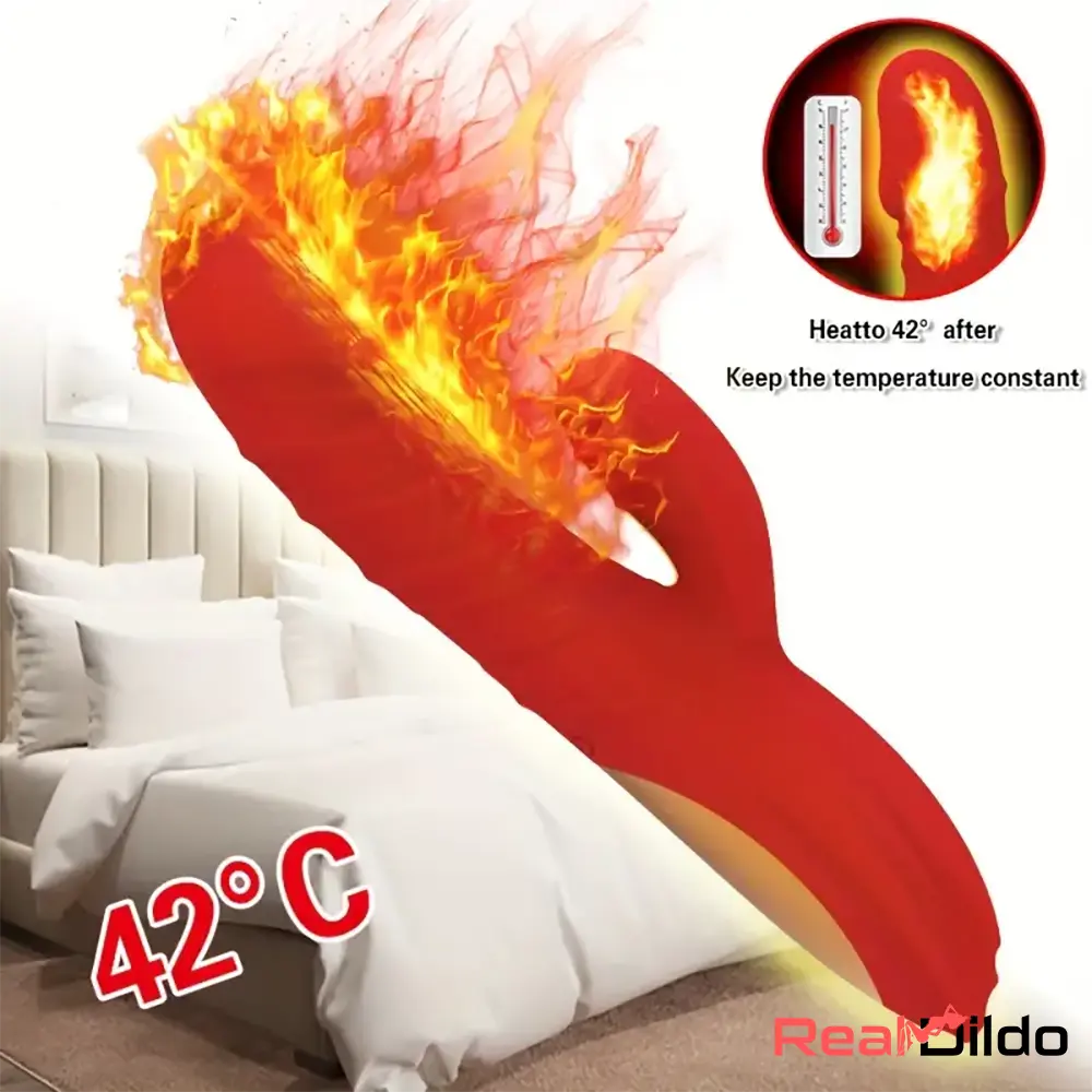 8.8in Heating Vibrating Soft Silicone Dildo Vibrator For Adult Female Real Dildo