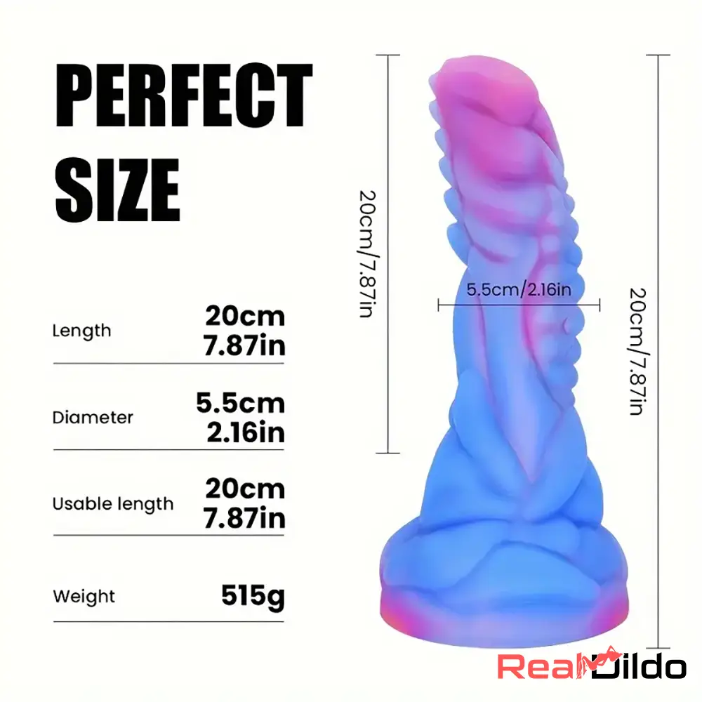 7.87in Fantasy Monster Silicone Soft Dildo External Anal Opener Couples Real Dildo