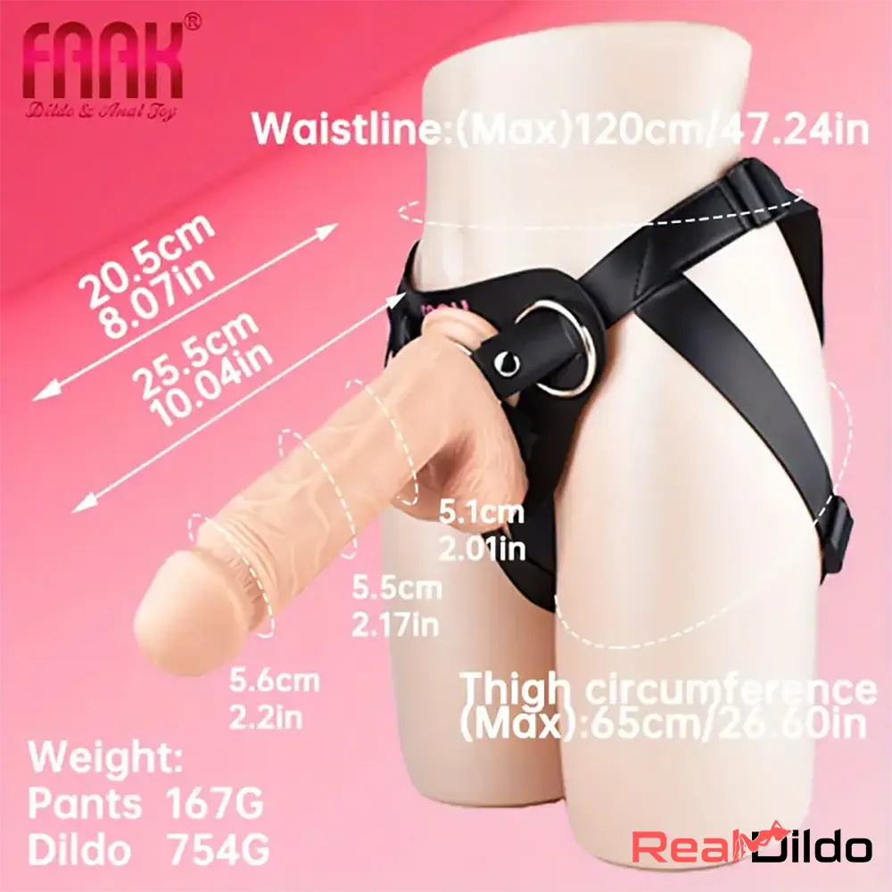 10.01in Silicone Soft Big Strap On Wearable Dildo For Women Vagina Real Dildo