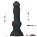7.48in Silicone Soft Mixed Color Dog Cock Dildo For Sex Toy Orgasm Safety Real Dildo