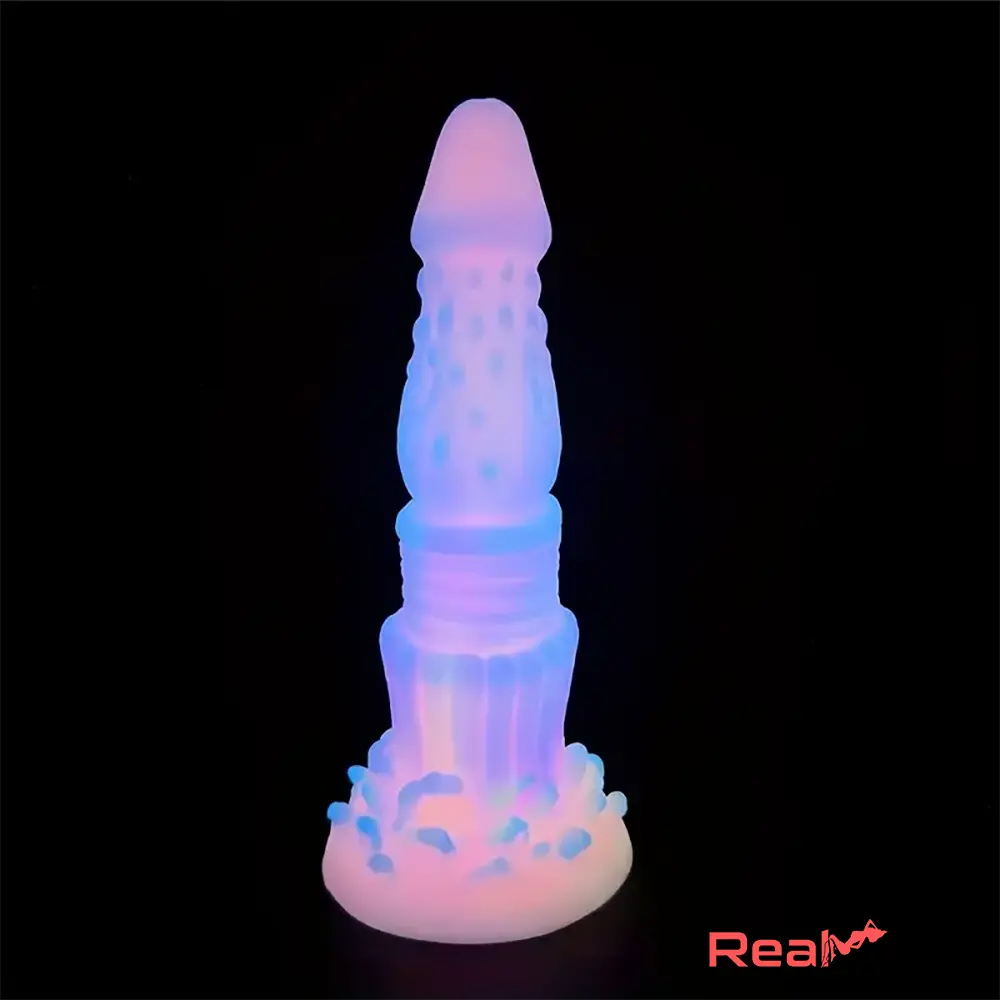 8.46in Fantasy Luminous Monster Silicone Soft Dildo Anal Opener Cock Real Dildo