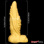 14.56in Gold Liquid Large Soft Long Fantasy Silicone Male Female Dildo - Real Dildo