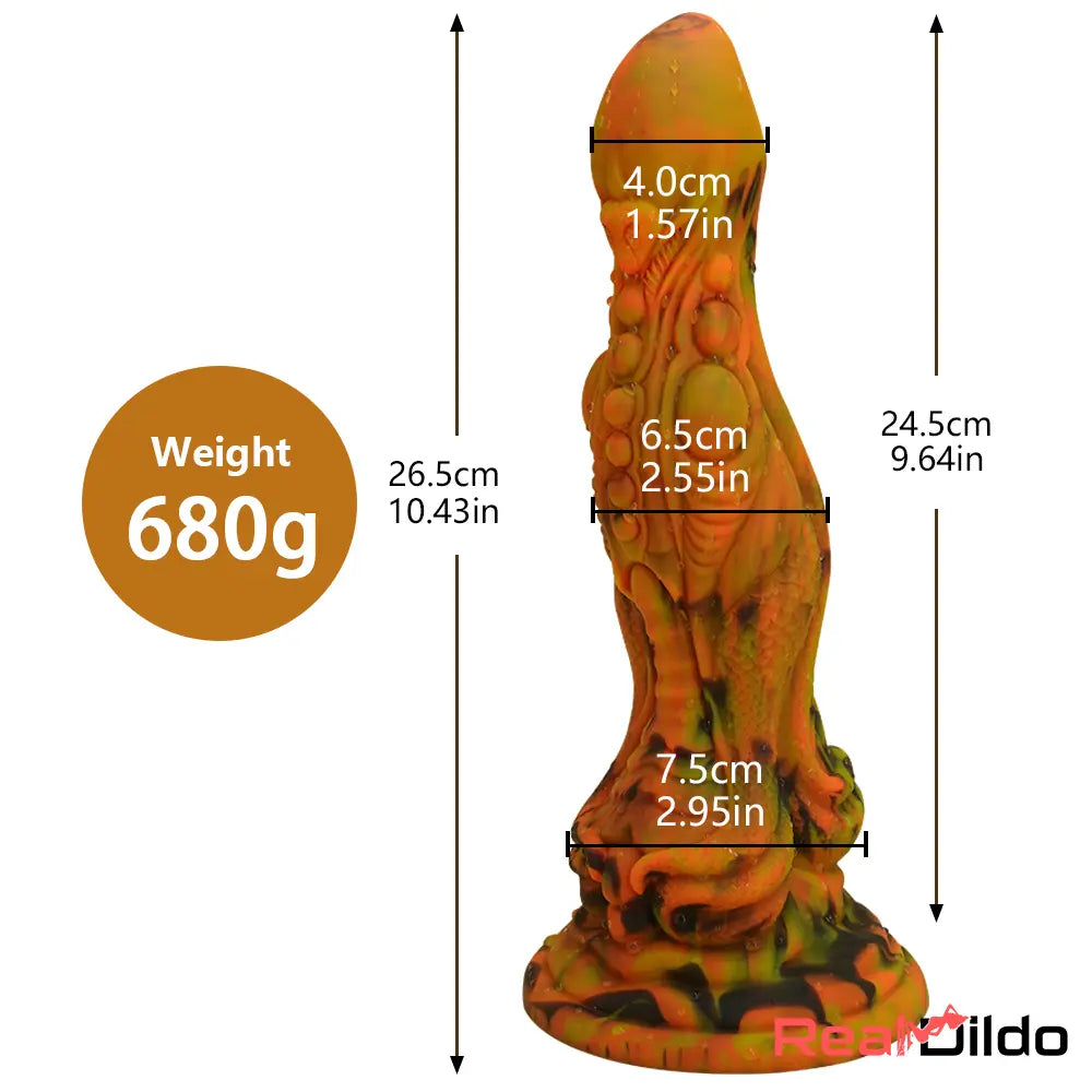 10.43in Big Dragon Monster Silicone Dildo For Anal Vaginal Sex Toy Real Dildo