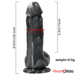 8.07in Top Quality Silicone Soft Mixed Color Dildo For Sex Toy Safety Sex Real Dildo
