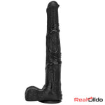 14.76in Extra Long Huge Black Soft Liquid Silicone Horse Cock Large Dildo Real Dildo