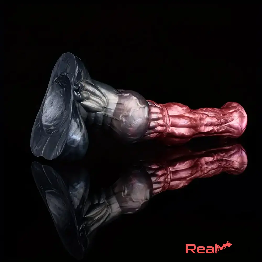10.23in Large Animal Horse Cock Fantasy Silicone Soft Knotted Dildo Real Dildo