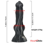 7.48in Silicone Soft Mixed Color Dog Cock Dildo For Sex Toy Orgasm Safety Real Dildo