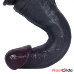 8.26in 9.45in 11.02in Big Ebony Realistic Silicone Soft Dildo For Women Lesbian - Real Dildo