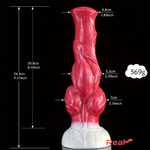9.57in Animal Big Dog Silicone Soft Dildo With Strong Suction Pleasure Toy Real Dildo