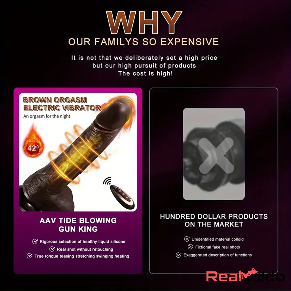 8.7in Soft Big Silicone Thrusting Rotating Heating Remote Penis Auto Dildo Real Dildo