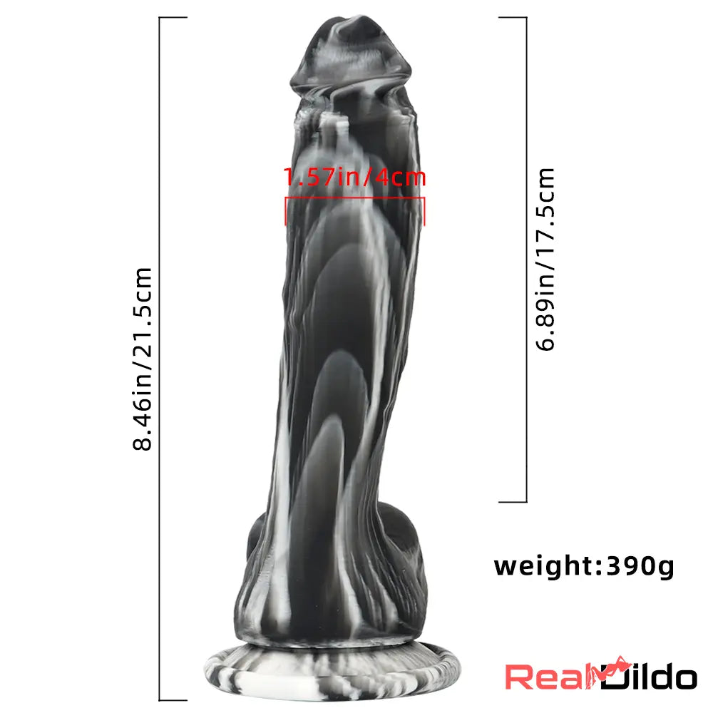 8.46in Premium Silicone Soft Mixed Color Dildo For Anal Sex Safety Toy Real Dildo