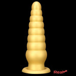 10.63in Soft Silicone Big Gold Butt Plug Dildo For Anal Expansion Toy Real Dildo