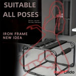 Ergonomic Multi-Functional BDSM Bondage Sex Love Dildo Chair - Real Dildo