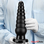 10.63in Realistic Big Silicone Black Dildo Butt Plug For Clit Expansion Real Dildo