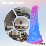 7.87in Fantasy Monster Silicone Soft Dildo External Anal Opener Couples Real Dildo
