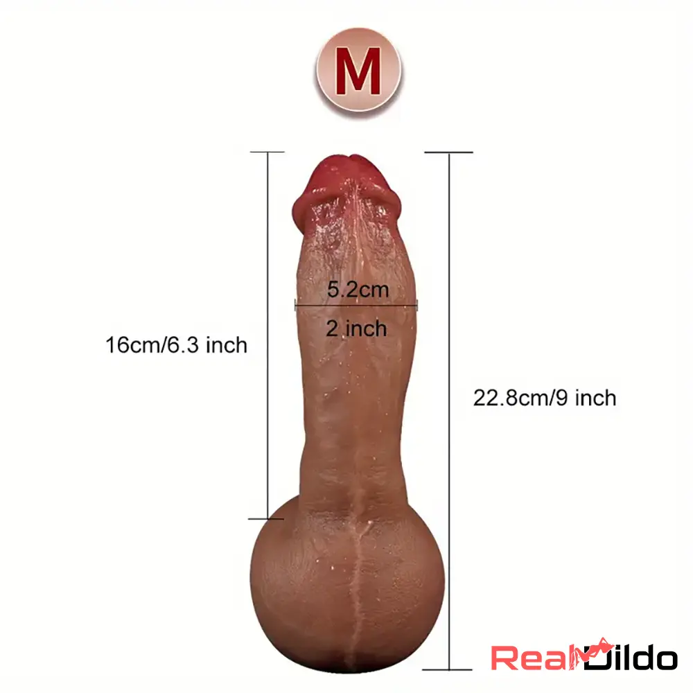 8.66in 9in 9.25in Real Skin Silicone Soft Penis Dildo For Women Clit Sex Real Dildo