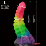 6.34in 8.66in Silicone Soft Rainbow Cock Tentacle Luminous Intimate Dildo Real Dildo