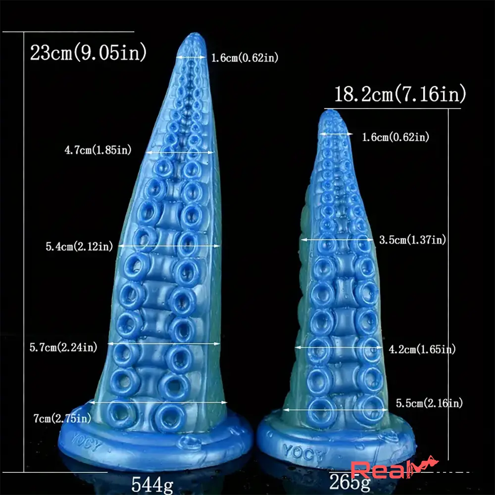 7.16in 9.05in Fantasy Monster Tentacle Silicone Soft Dildo Masturbator Real Dildo