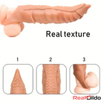 8.66in Wolf Head Silicone Cock Sleeve Big Dildo BDSM Sex Toy For Pleasure Real Dildo