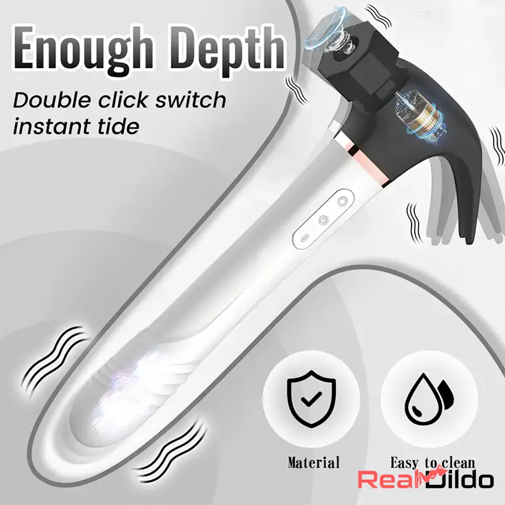 10.6in Silicone Soft Thrusting Suck Swing Flapping Beating Cock Dildo Real Dildo