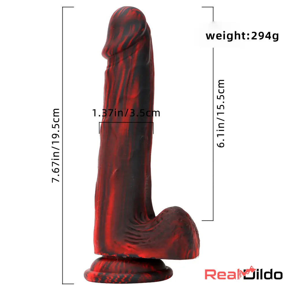 7.67in Premium Silicone Soft Mixed Color Dildo For Anal Safety Sex Toy Real Dildo