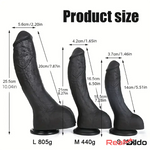 7.28in 8.27in 10.04in Soft Real Skin Ebony Big Looking Silicone G Spot Dildo Real Dildo