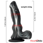 7.87in Silicone Soft Mixed Color Dog Cock Dildo For Women Sex Safety Real Dildo