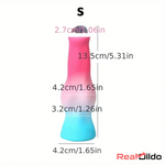 5.31in 7.09in 8.66in Odd Animal Dog Cock knot Silicone Thick Flexible Dildo - Real Dildo