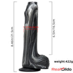 8.46in Large Uncut Silicone Soft Mixed Color Anal Dildo Adults Sex Toy Real Dildo