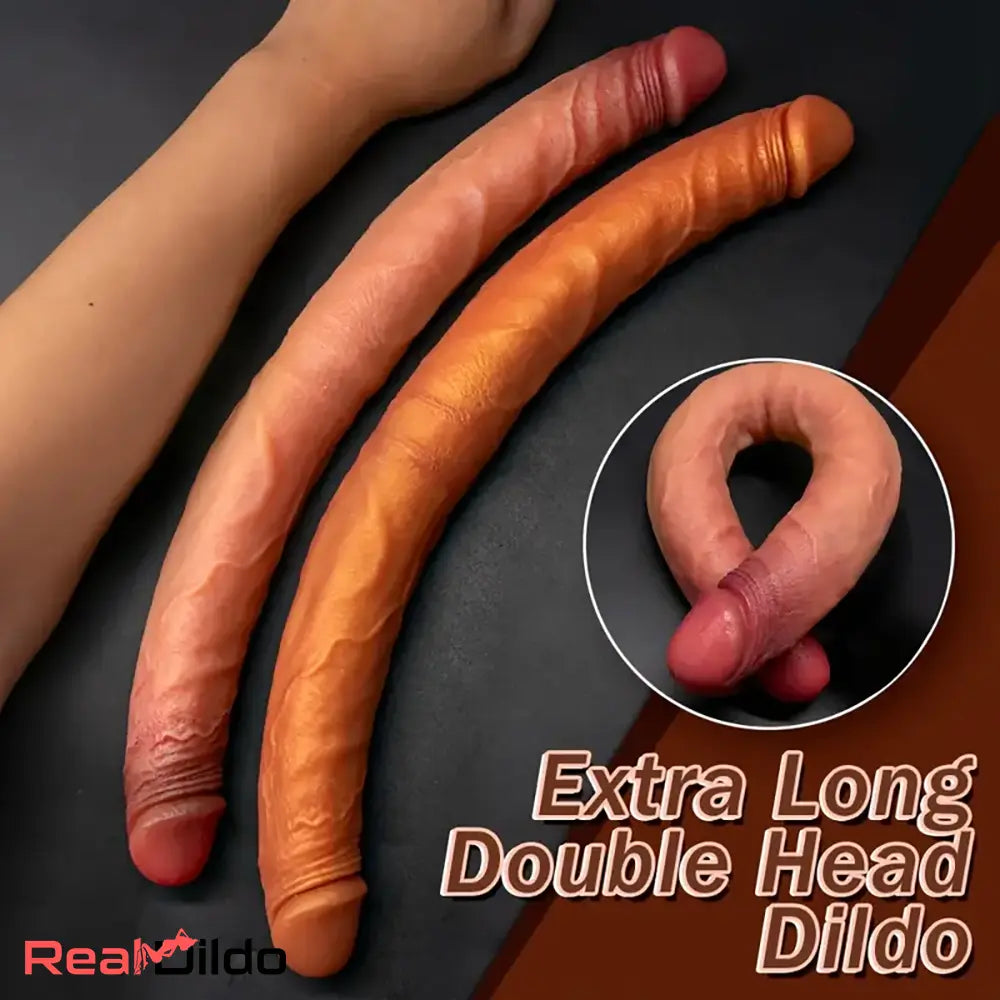 15.74in Soft Silicone Double-Headed Huge Long Anal Dildo For Essential Gift