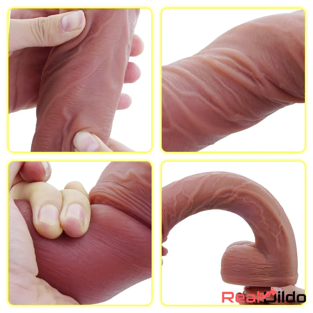 14.57in Hypertrophy Glans Fine Surface Long Huge Silicone Soft Dildo - Real Dildo