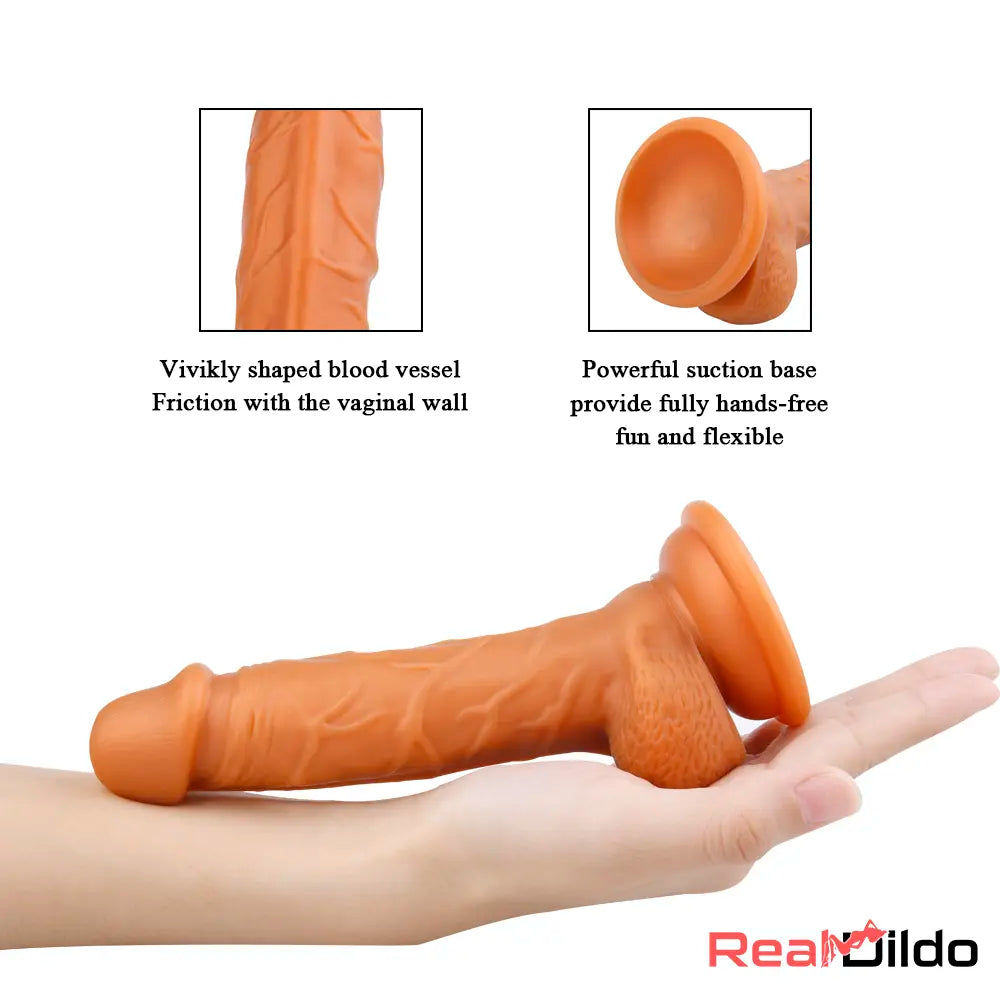 6.69in Lifelike Shaped Penis Glans Dildo For Anus Vagina Stimulating - Real Dildo