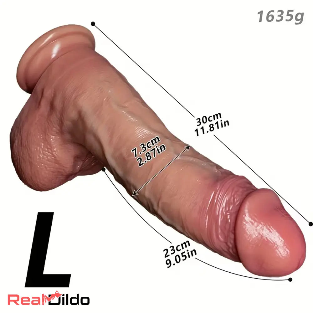 9.84in 11.02in 11.81in Large Penis Durable Liquid Silicone Pleasure Dildo