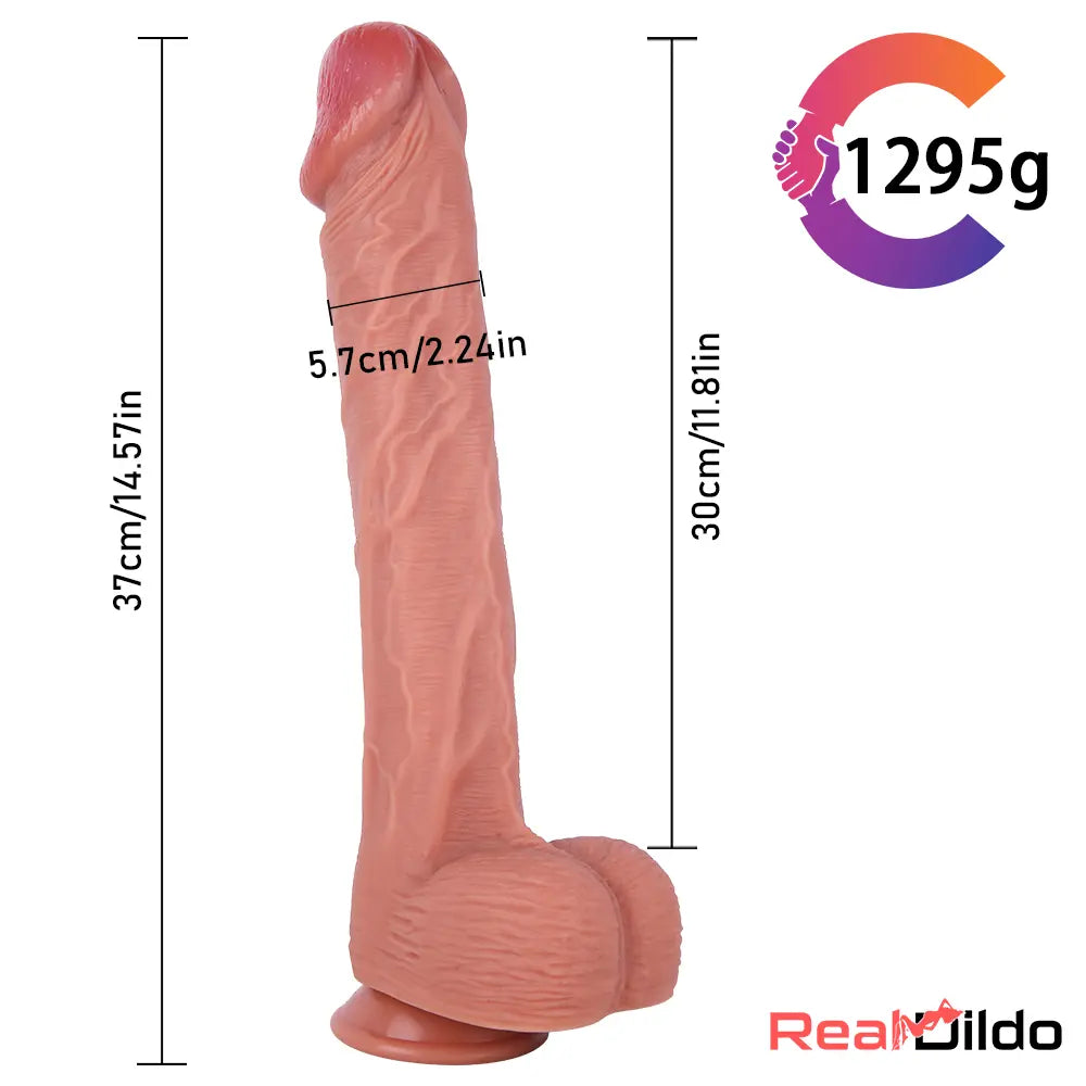 14.57in Big Long Soft Touching Silicone Dildo Sex Toy Penis Masturbator - Real Dildo