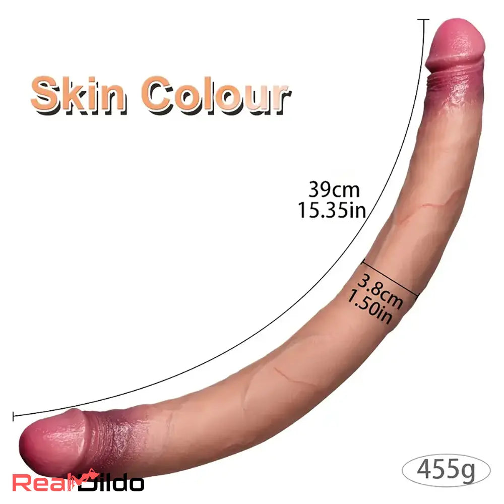 15.35in Extra Long Penis Double Sided Silicone Huge Premium Soft Dildo