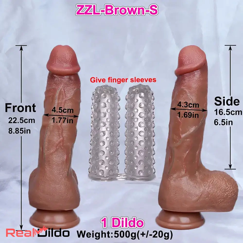 8.85in 10in 10.8in 11.8in Realistic Painted Huge Soft Thick Big Anal Dildo