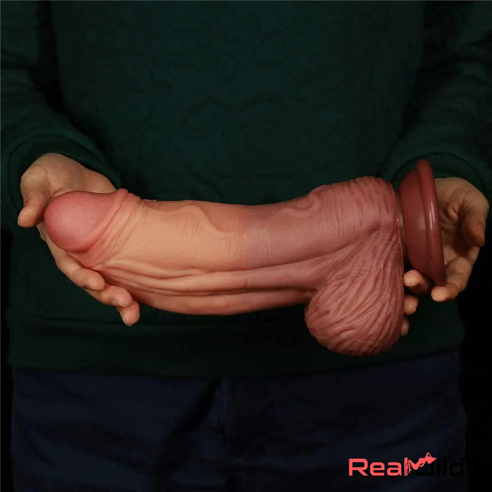 9.64in Realistic Big Glans Thick Body Silicone Dildo For Anus Expansion
