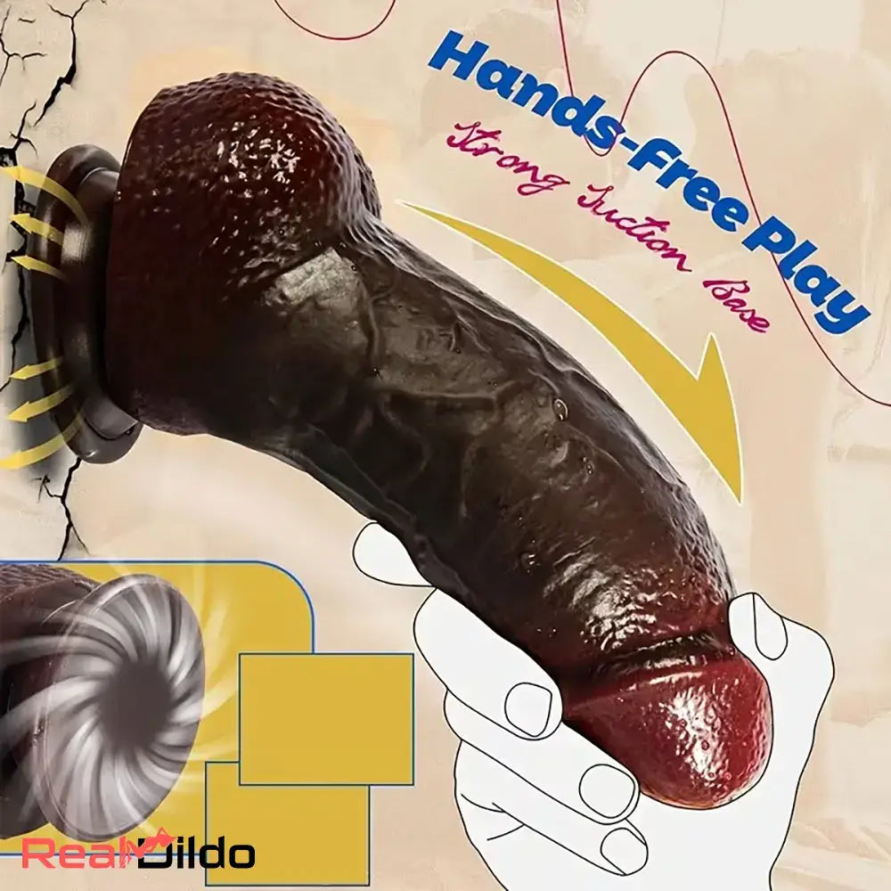 8.46in Sliding Skin Double Density Silicone Dildo Safety Material Cock