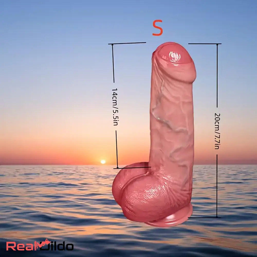 7.7in 9.3in 10.6in Uncut Real Big Dildo Manual Pleasure Cock Device