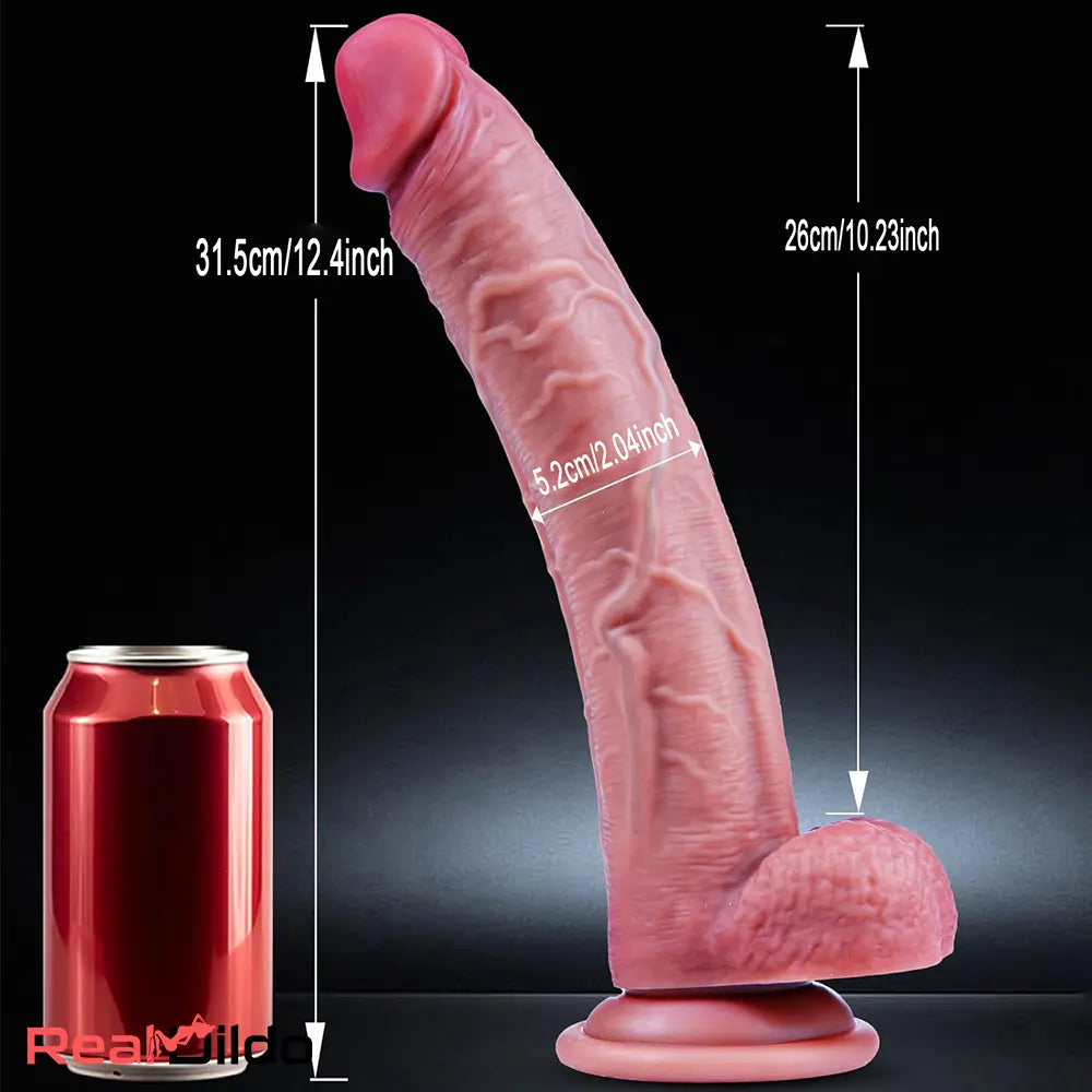 12.4in Realistic Dildo Penis Sex Toy For Women Big Anal Cock Hands-free Play