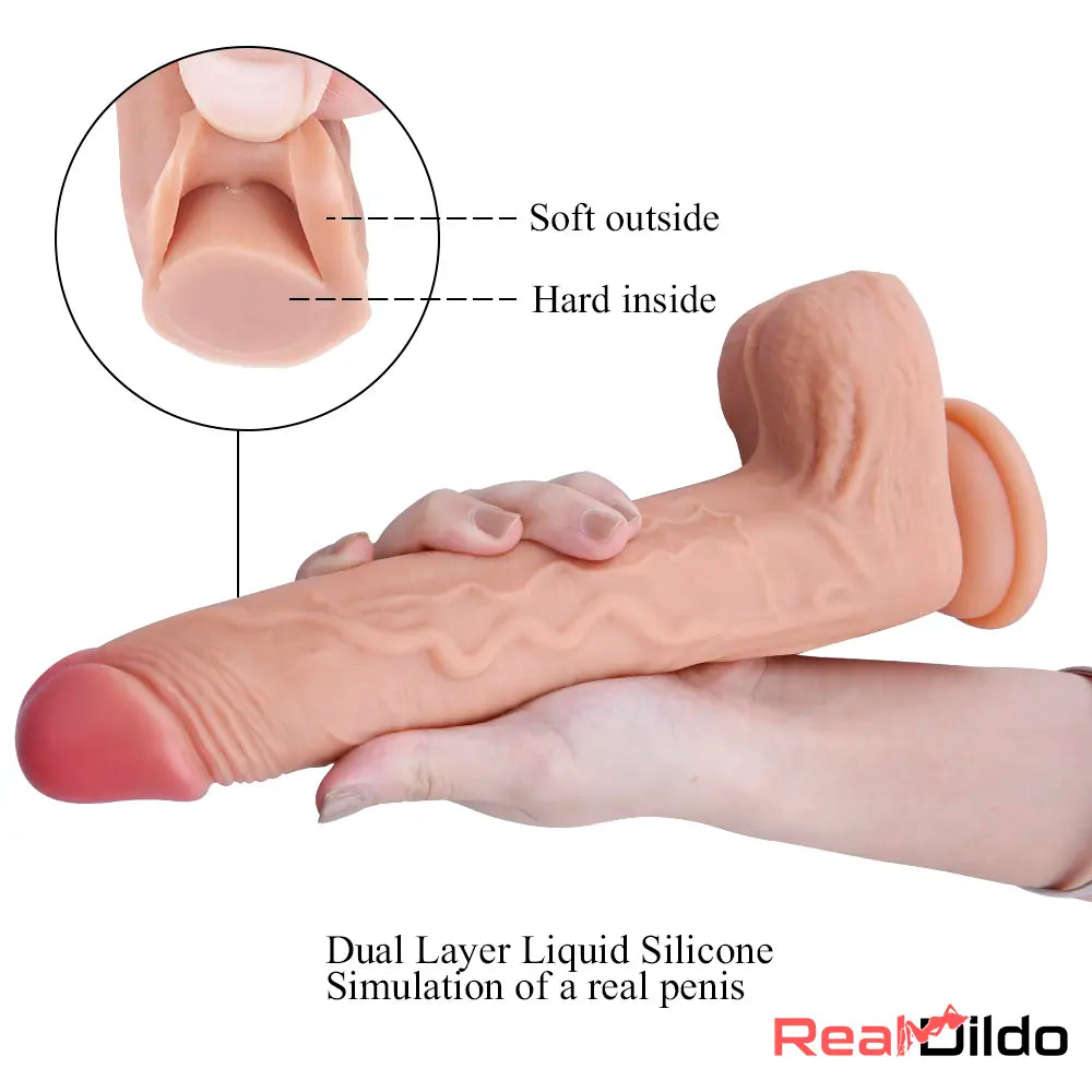 10in Realistic Big Soft Dildo For Women With Suction Cup Sex Massager Real Dildo