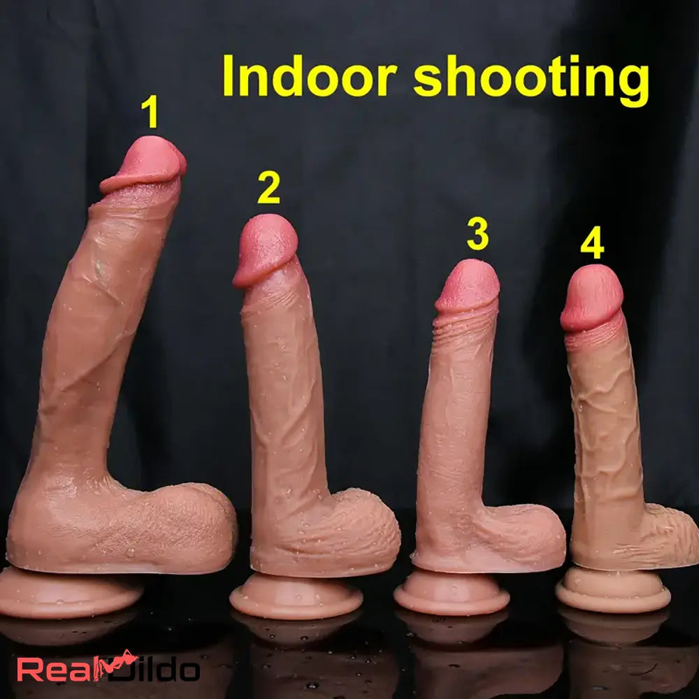 7.5in 8.46in 9.84in Lifelike Double Layer Silicone Dildo For Women Men Couples