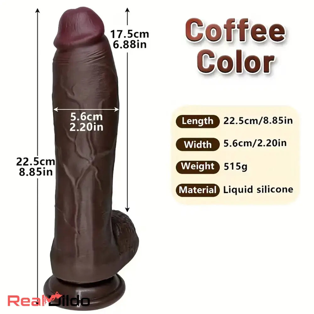 8.85in Double Layer Silicone Real Soft Dildo For Confidential Shipping