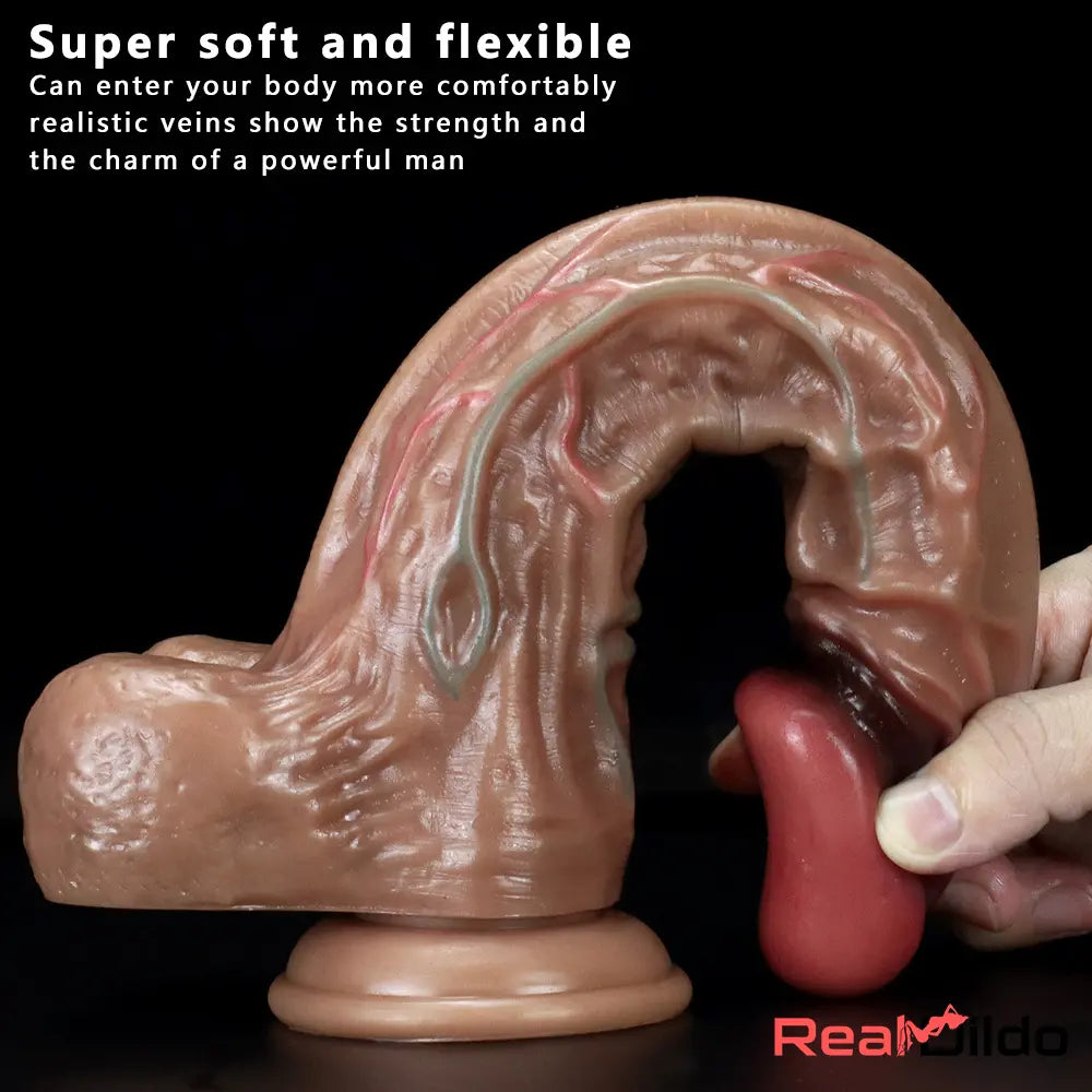 10.43in Fun Textured Liquid Silicone Fun Mold Texture Lifelike Dildo