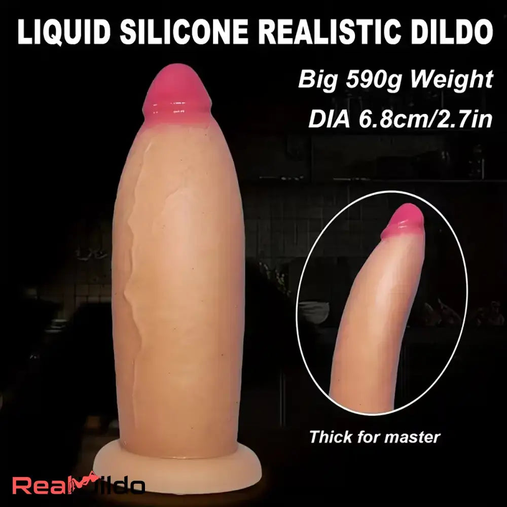 9.06in Thick Dual Density Silicone Big Dildo Erotic Stimulation For Cock